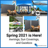 Spring 2021 is Here! Awnings, Sun Coverings, and Gazebos
